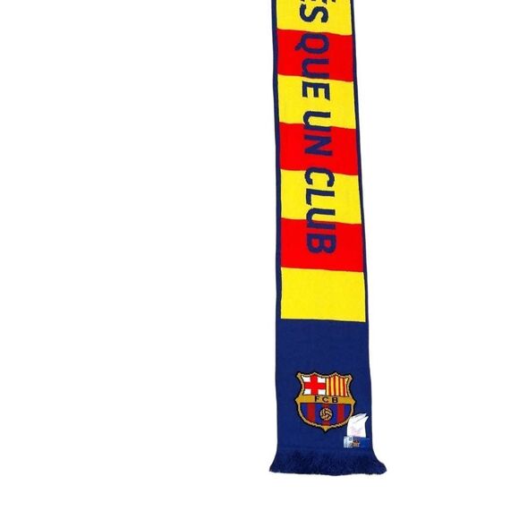 FBC Barcelona Authentic Official Licensed Reversible Soccer Scarf Winter Blue NW - Picture 6 of 11